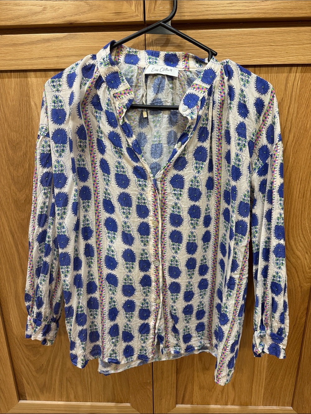 Women's Blue Floral Blouse